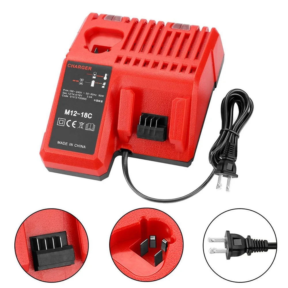 Battery Charger Rapid Replacement for Milwaukee 12V/18V