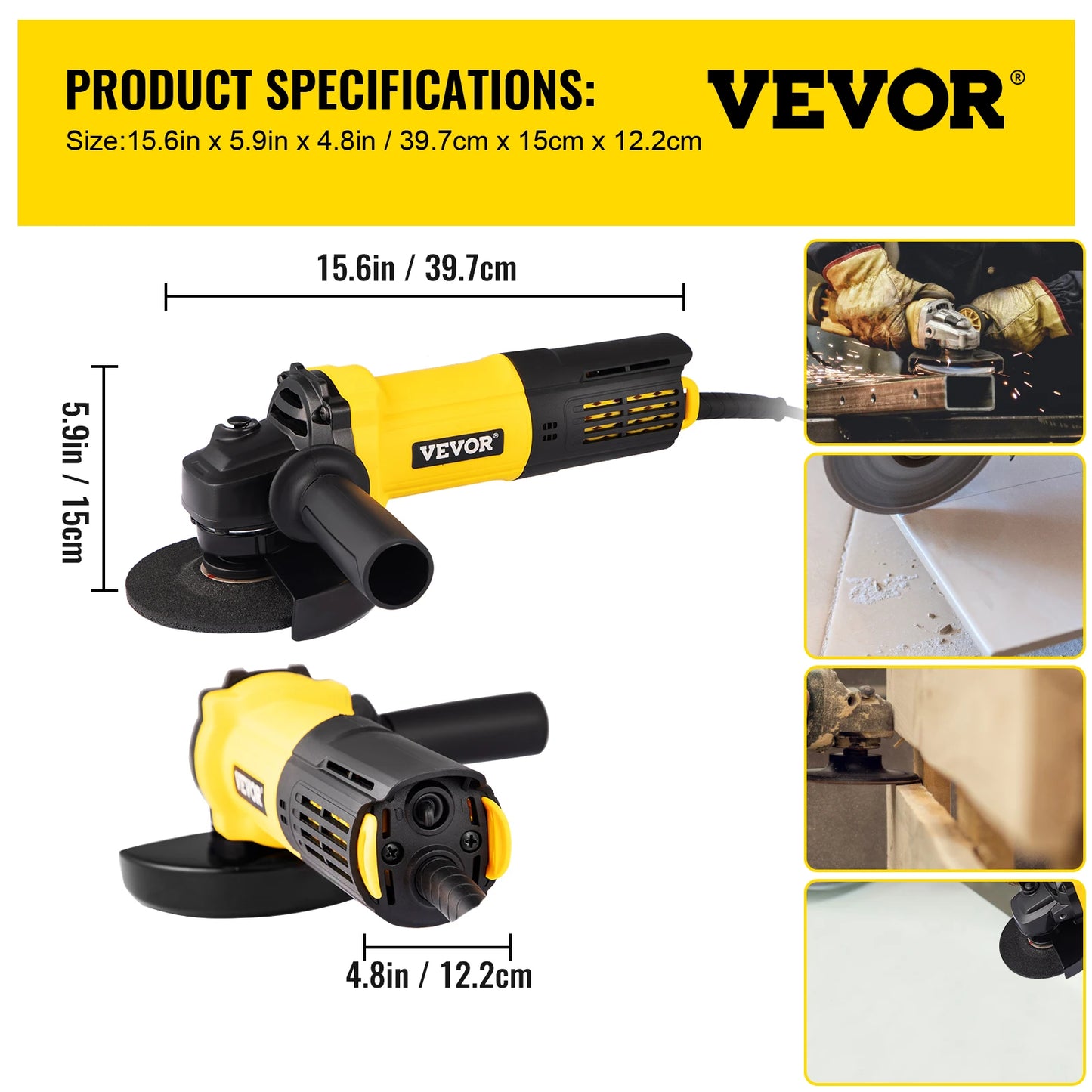 VEVOR Electric Angle Grinder