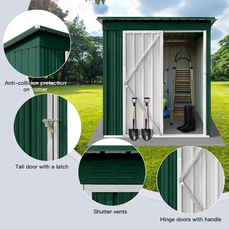 Outdoor Storage Shed with Door & Lock