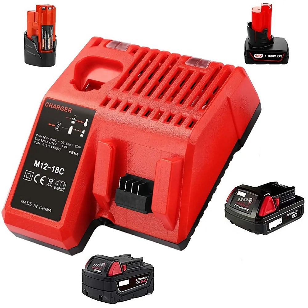 Battery Charger Rapid Replacement for Milwaukee 12V/18V