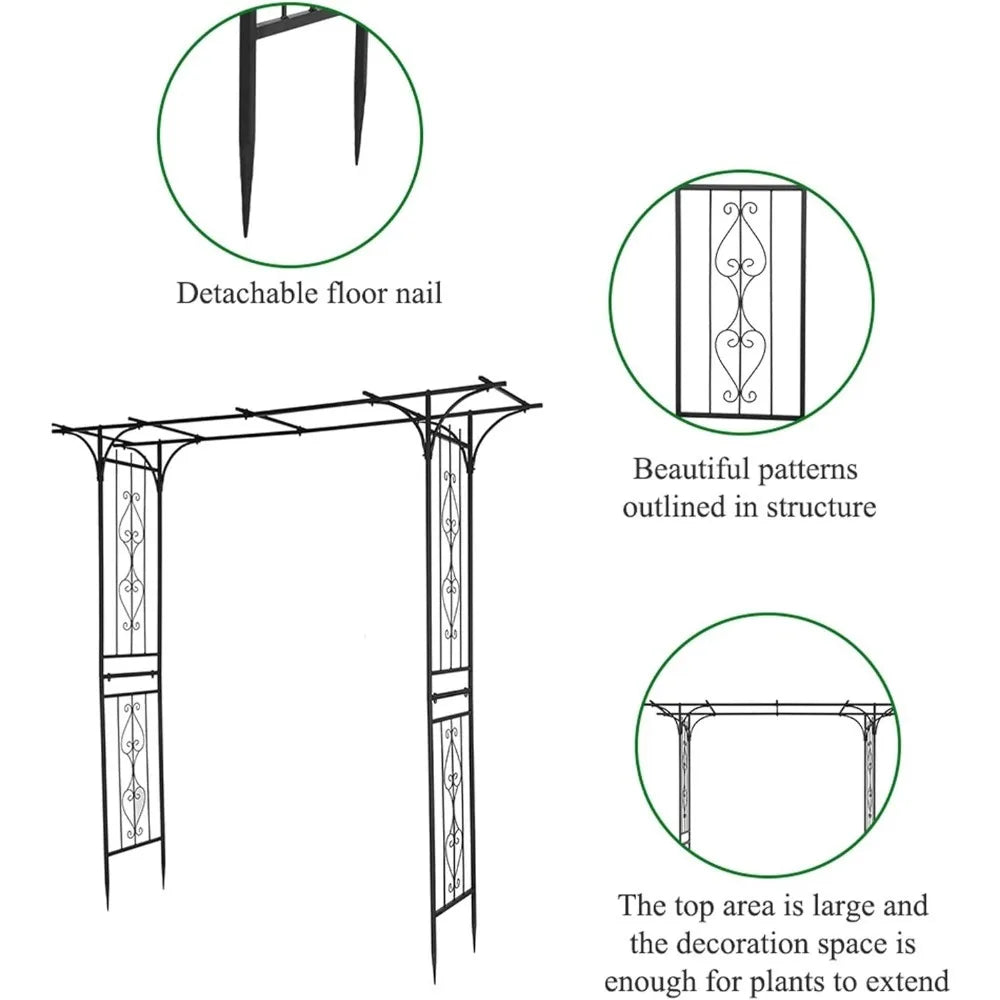 Metal Garden Flower Arch Pergola