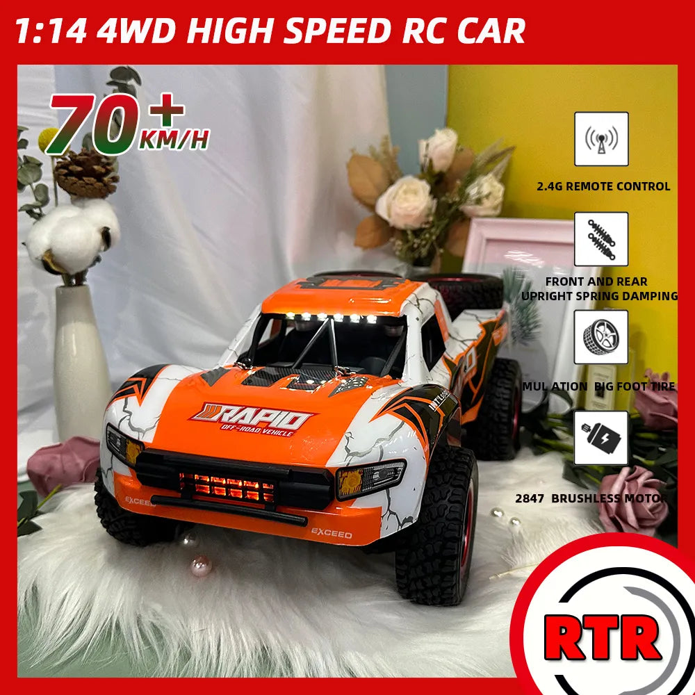 4WD RC Car With Light Brushless Motor Remote Control