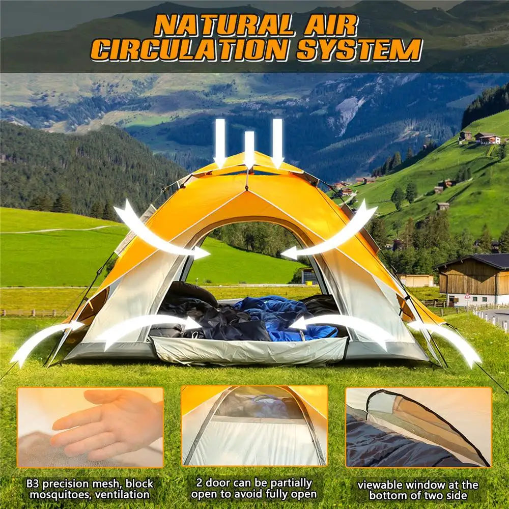 4 Person Automatic Camping Tent