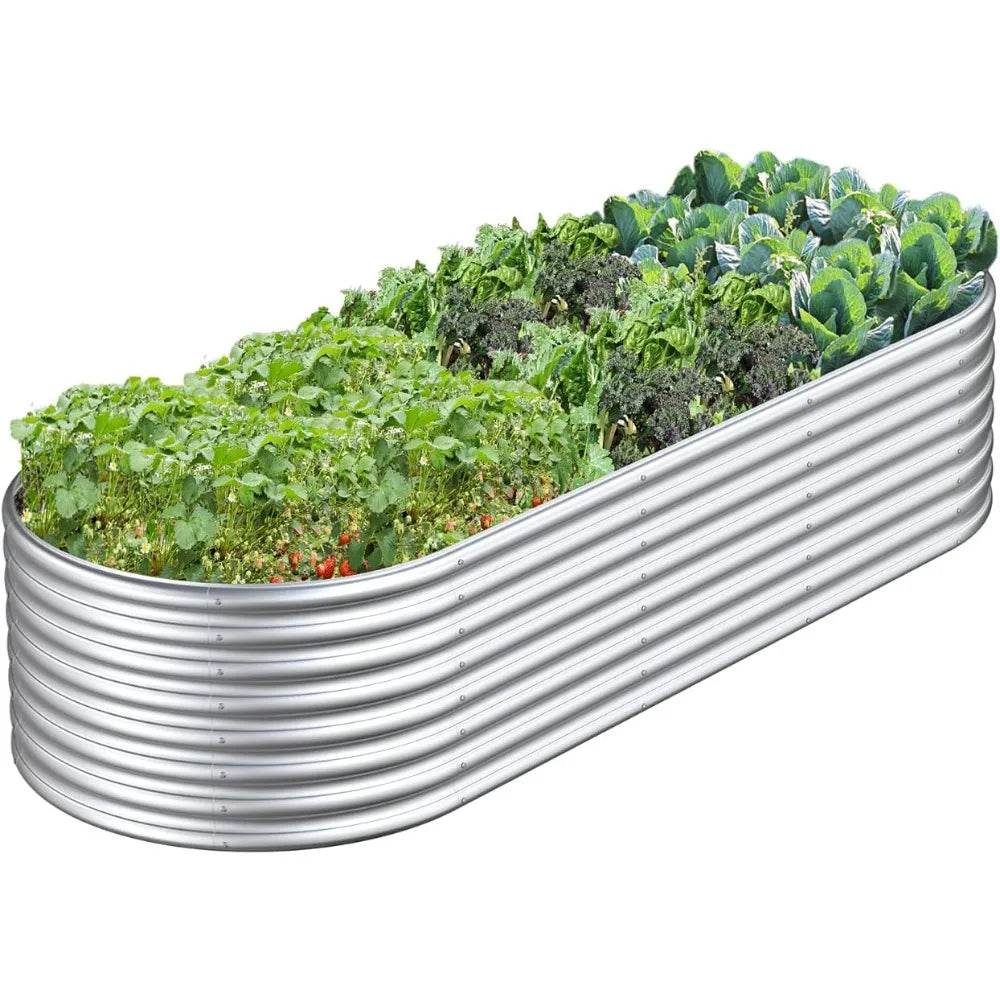 Galvanized Metal Raised Garden Bed for Vegetables