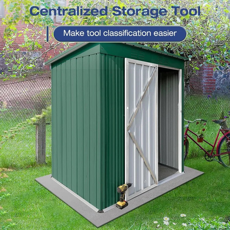 Outdoor Storage Shed with Door & Lock