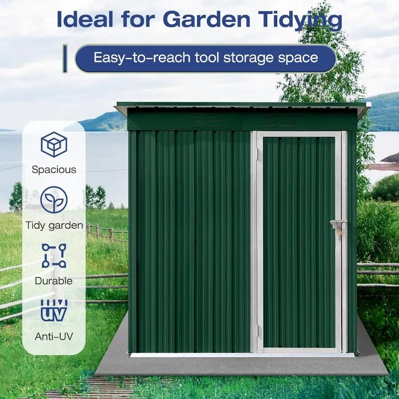 Outdoor Storage Shed with Door & Lock