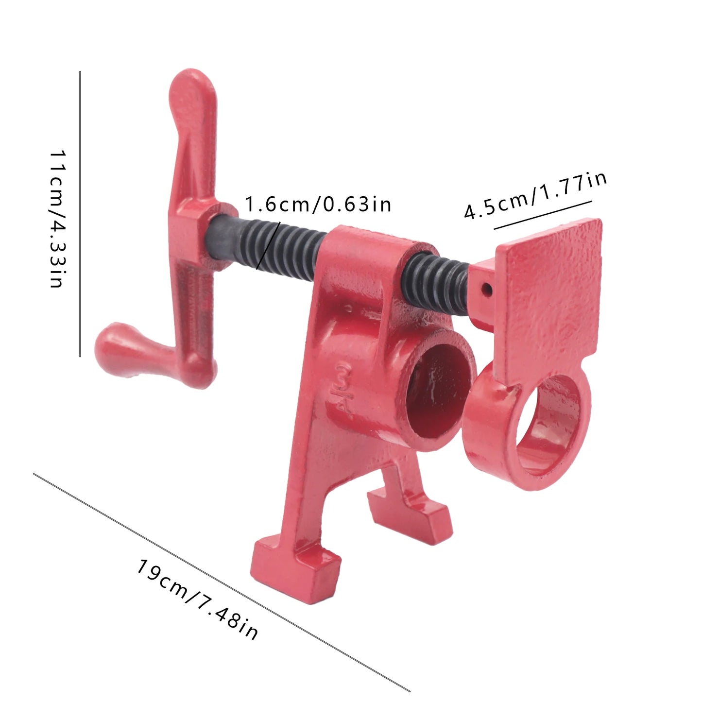 3/4" Pipe Clamp Set 4 Pack