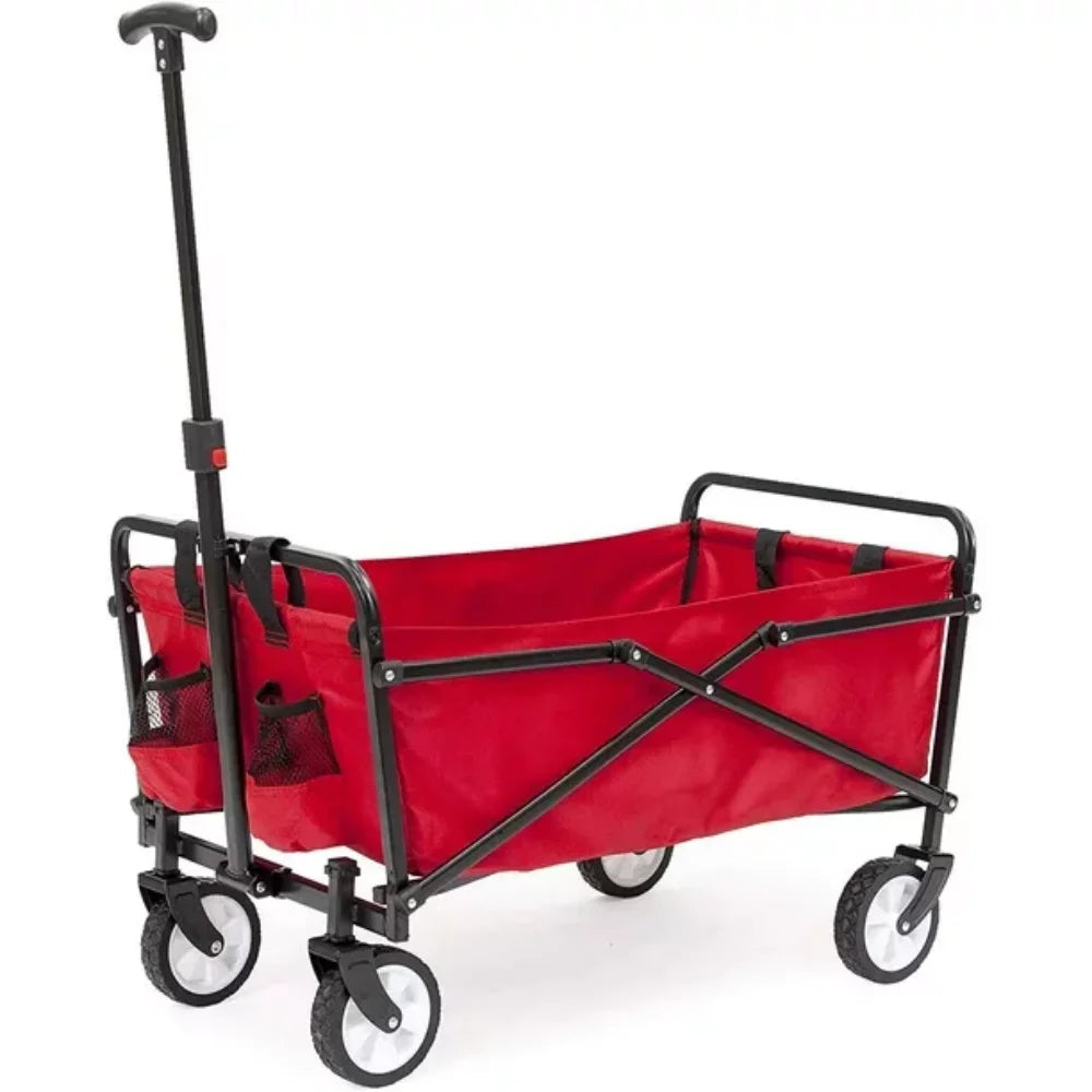 Folding Utility Wagon Black Portable