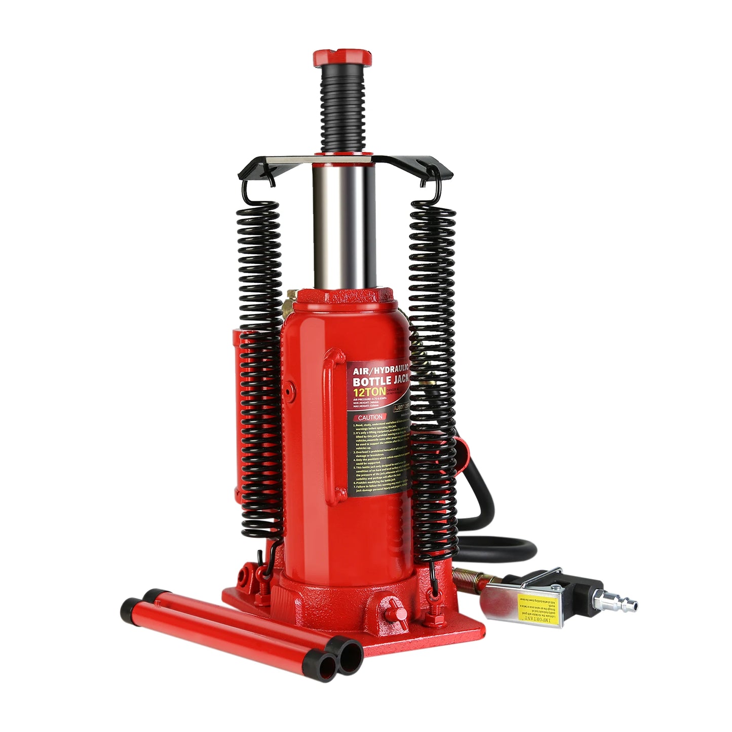 Air Hydraulic Bottle Jack, 12 Ton