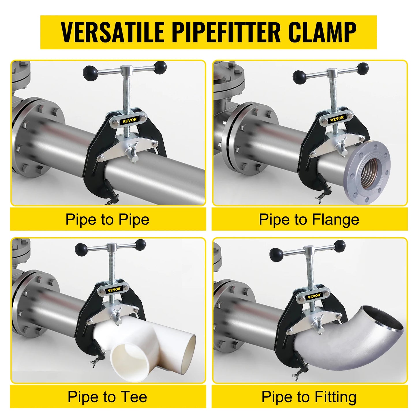 Steel Pipe Clamp 2-6in 5-12in Adjustable