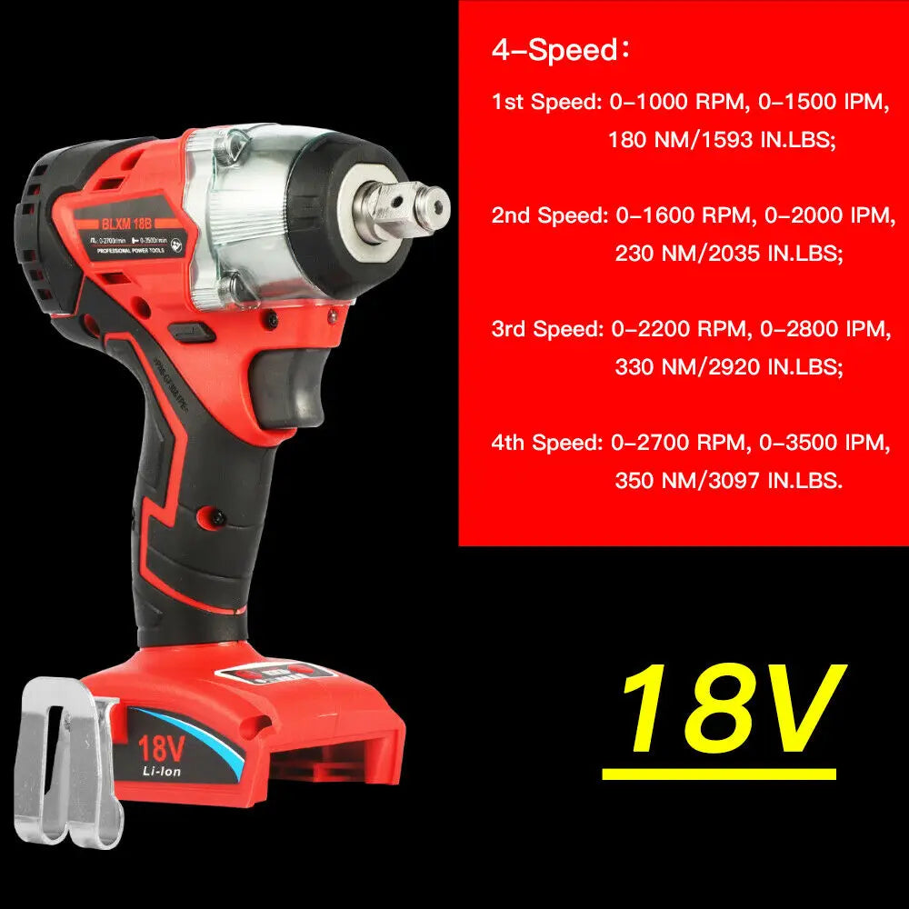 1/2" Cordless Brushless Impact Wrench 18V