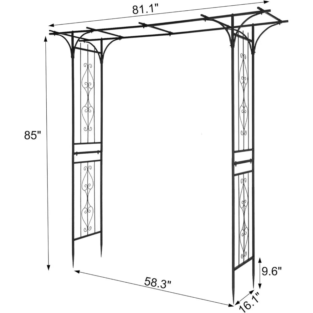 Metal Garden Flower Arch Pergola