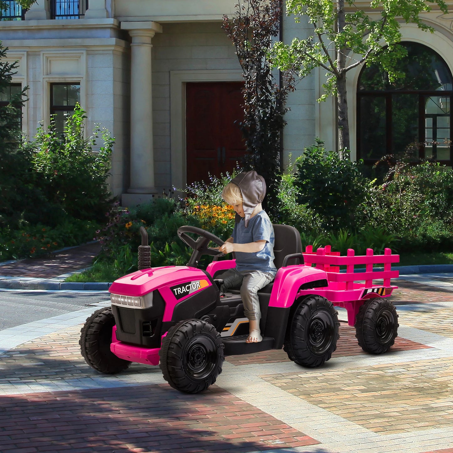 Kids Ride On Tractor with Trailer