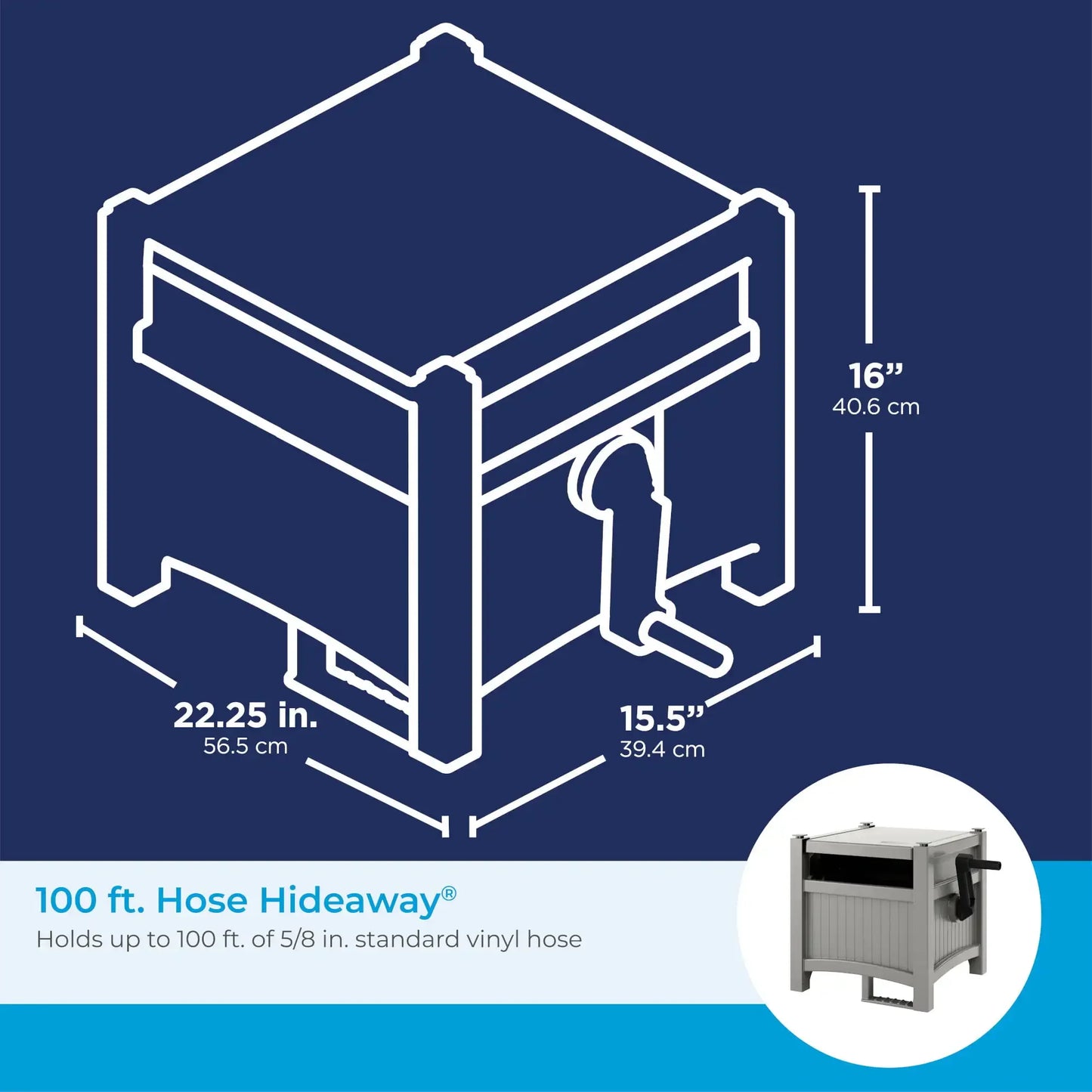 100 Ft. Hose Hideaway Hose Reel