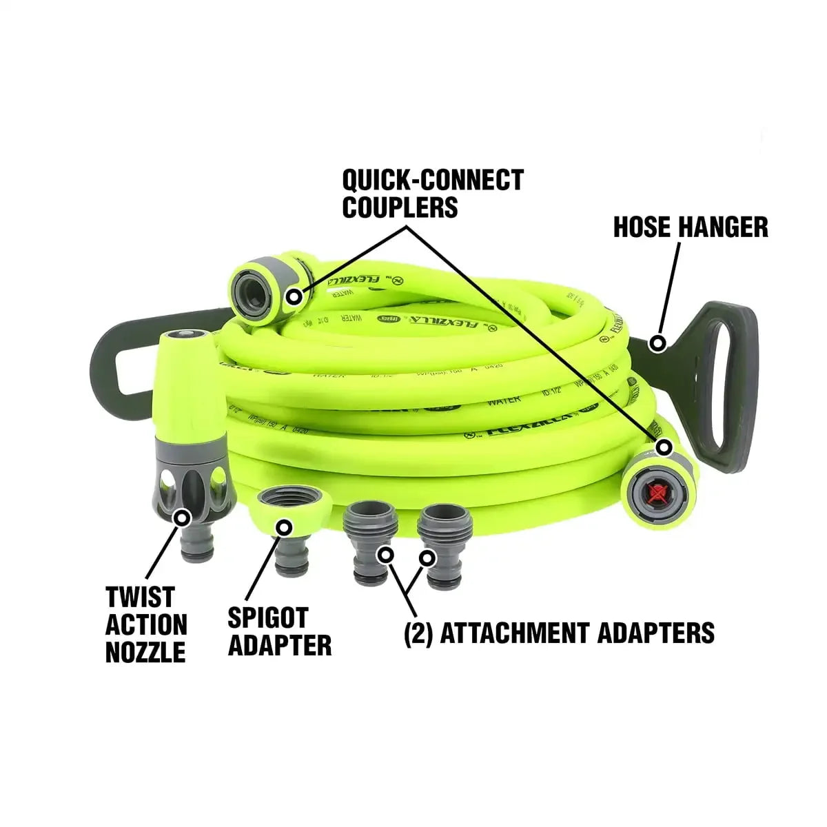 Flexzilla® Garden Hose Kit with Quick Connect Attachments